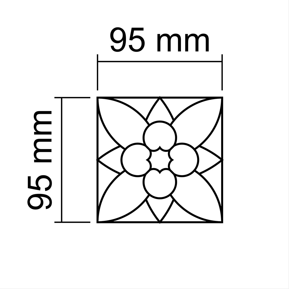 Мозаїка Fleur 95x95 шоколад